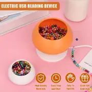 Electric Bead Spinner USB Beading Bowl Kit Loader Eye Needles Jewelry._