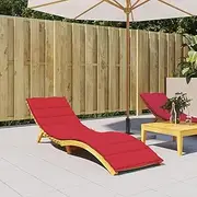 Garden Cushion for Cot Bed Red 200 x 60 x 3 cm Oxford Fabric Seat Cushion for Sun Lounger Garden Bench and Furniture Decoration