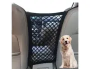 Dog/Child Safety Barrier for Vehicle- Black Mesh Single Pocket Storage Bag