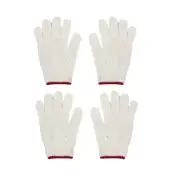 4 Pcs Carpenter grey white Red Elastic Cuff Cotton Yarn Working Gloves