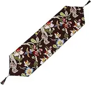 Ipetboom Elegant Flower Pattern Table Runner Multi Functional Runner for Beauty Salons Dining Table Cloth Party Supply Chic Home Decor Wedding Decoration