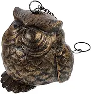 Kisangel Classic Iron Owl Wind Chime Traditional Decor for Home Room Garden Door Car Hanging Accessory