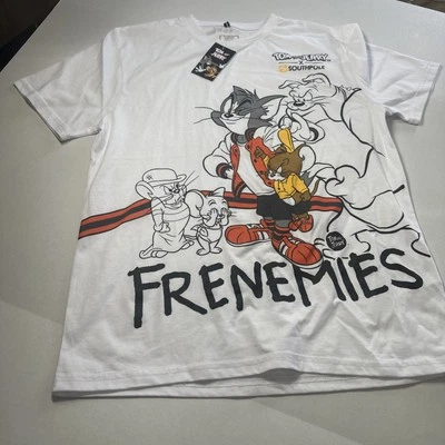 South Pole x Tom and Jerry Themed “Frenemies” Mens Shirt Size Large
