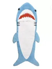 Brand NEW With Tags Iscream Sherpa Sleeping Bag Shark requin 31X74 Inches Baby