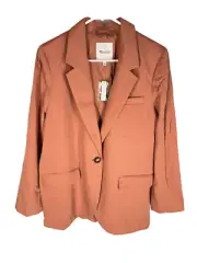 Madewell The Larsen Blazer in Drapeweave Dried Rose Pink Size XL NJ732 NEW $178