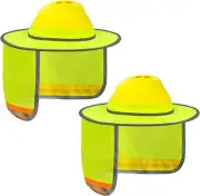 EvridWear Hard Hat Sun Shade Full Brim with Reflective Stripe Neck Protection