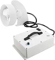 HQLYZJDV Underwater Thruster for Paddleboard Kayak Boat, 24V/380W Electric Fin, 45-Minute Waterproof Brushless Motor 3-Blade Propeller, 6-9 km/h Speed, with Battery Box, RC and Adapter Base