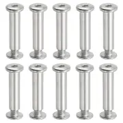 10 Set M6 x 30 mm Hex Chicago Screws Binding Posts Socket Cap Bolt Nut, Silver