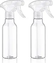 Cosywell Plastic Spray Bottles 8.5oz/250ml 2 Pack Empty Spray Bottle for Cleaning Mist/Stream Heavy Duty Water Spraying Bottle for Cooking Solutions Essential Oils Hair Care(Clear)