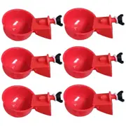 6x Automatic Poultry Drinking Bowl Feeder Drinker Tool Chicken Water Cup Waterer
