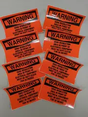 "Warning OSHA Regulation Area In Front Of Electrical Equipment" (Pack Of 8)