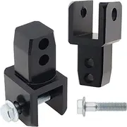 Windance 2pcs M8 8MM Motorcycle Rear Shock Extender, Aluminum Alloy High Damping Device Height Extension Absorber Riser Adapter With Screws Enhance Your Ride Comfort (Black)