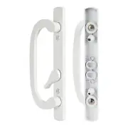 Sliding Patio Door Handle Set with Zinc Diecast I/E Pulls Only, Offset Thumbt...