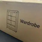 Canvas Wardrobe Portable Closet Wardrobe Clothes Storage 6 Shelves Hanging Rack
