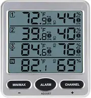 [Ambient Weather] WS-10 Wireless Indoor/Outdoor 8-Channel Thermo-Hygrometer with Three Remote Sensors