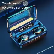 TWS Bluetooth Earphones Wireless Headphone 9D Stereo Water F9 2024