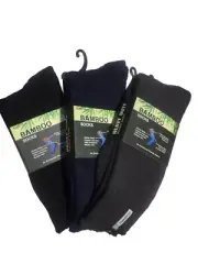 6 Pairs Premium Thick 92% Bamboo Work Business Heavy Duty Socks 6-11, 11-14