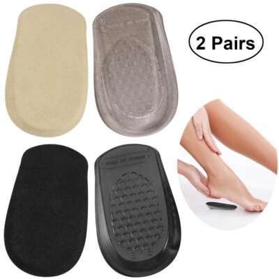 2 Pairs height increase insoles Heel Cups Gels Foot Insoles for