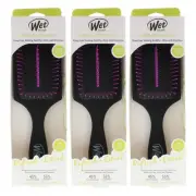 Wet Brush Paddle Detangler Refresh + Extend Black Model# BWR831ANTI (3 Pack)