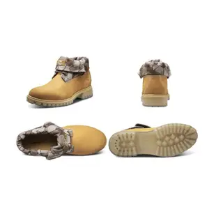 帝安諾-TIMBERLAND PREM ROLL-TOP BOOTS 圖騰反折防水麂皮靴(駝)A1GEX 黃靴 男