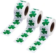 GETAJGHSD 3 Rolls Label Sticker Shamrock St Patricks Day Wedding Stickers for Envelopes
