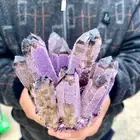 1.8LB Newly discovered Purple Phantom quartz crystal cluster mineral sample -