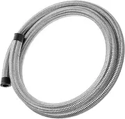 PAMINGONO AN6 Stainless Steel Braided Hose 1 Meter CPE Oil Tube for Car Modified Equipment Universal Oil Cooler Transmission Line Includes Hose Clamps