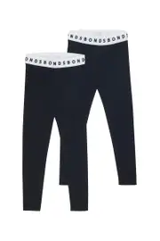 [Bonds] Bonds Girls Next Gen 2 Pack Legging in Black Size: 3, Cotton 3 Black