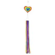 37" Rainbow HEART & Rainbow RIBBON Windsock garden décor, In the Breeze ITB-5194