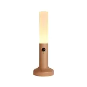 Smart Motion Sensor Night Light Solid Wood Table Lamp Wall Lamp Rechargeab 5