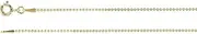 [JewelryWeb] 14k Yellow Gold 1mm Bead Charm Chain Chain Necklace for Women and Men