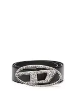 [Diesel] Diesel-B-1dr Strass Leather Belt-Donna 85