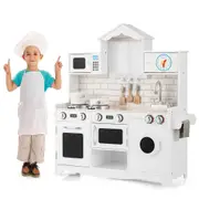 Babyjoy Kids Kitchen Playset Pretend Cooking Toys w/Cookware Perfect Gift for Boys Girls