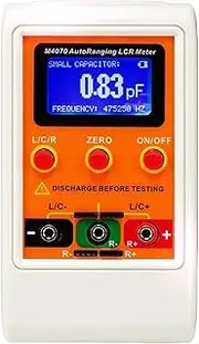 AutoRanging LCR Bridge Meter LCD Rechargeable Digital Capacitance Inductance Meter Large Range100H 100mF 20MR Rechargeable M4070 Used in Product R&D, Component Incoming Inspecti