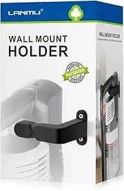 [LANMU] Wall Mount Holder Compatible with Shark IX141 IZ562H IZ682H IZ361H IZ462H IZ163H IZ363HT IZ483H Pet Cordless Stick Vacuum, Ultracyclone CH951 and Dyson V10 V11 V12 V15 Outsize Vacuum, Black