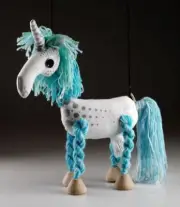 Blue Unicorn - Pepino Soft Handmade Puppet