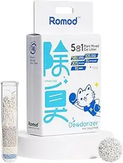 5-in-1 Tofu Cat Litter, Mixed Cassava, Bentonite, Baking Soda, SAP, Natural Plant, Fast Clumping, Strong Water Adsorption & Deodorization, No Tracking, Dust-Free, Flushable, 7.9lbs