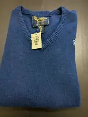Abercrombie and Fitch Sweater Mens Size Small Lambswool Blue New With Tags