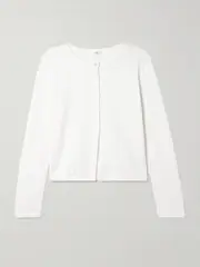 [The Row] The Row - Gretas Cotton-jersey Cardigan - White - x small x small White