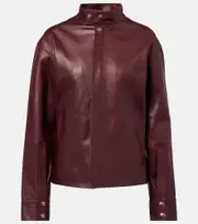 [Victoria Beckham] Victoria Beckham Leather jacket AU 12 burgundy