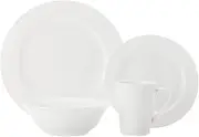 [Casa Domani] Pearlesque Rim Dinner Set 16 Piece Gift Boxed
