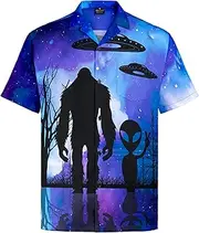 [MIKENKO] Funny Mens Hawaiian Shirts Short Sleeve Button Up Beach Summer Button Down Hawaiian Shirt for Men Big and Tall