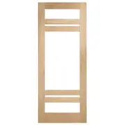 Corinthian Moda Clear Glass White Oak Internal Door AMODG12 - 920mm x 2040mm x 35mm