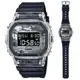 【CASIO 卡西歐】G-SHOCK 灰階迷彩錶盤半透明錶圈時髦方形電子錶(DW-5600SKC-1)