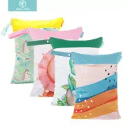 Happy Flute 1PC Reusable Waterproof Fashion Prints Wet Dry Diaper Bag Double Poc