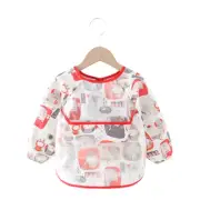 Teeny Baby Long Sleeve Apron Smock Bib - Cats Indians