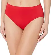 [Rhonda Shear] Women's Seamless High Cut Brief, Cherry