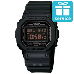 【CASIO】G-SHOCK 軍事風格TOUGH精神運動錶(DW-5600MS-1)