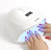 L'UGX Rechargeable UV LED Nail Lamp, 60W Nail Lamp Professional Nail Dryer with 4 Timer Setting, UV Light for Gel Nails, Perfect for Salon & Home