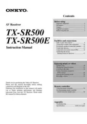 Onkyo TX-SR500 Tuner Owners Manual